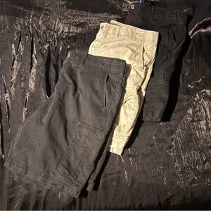 2/$20 George Men's Cargo Pants in Black and Cream
